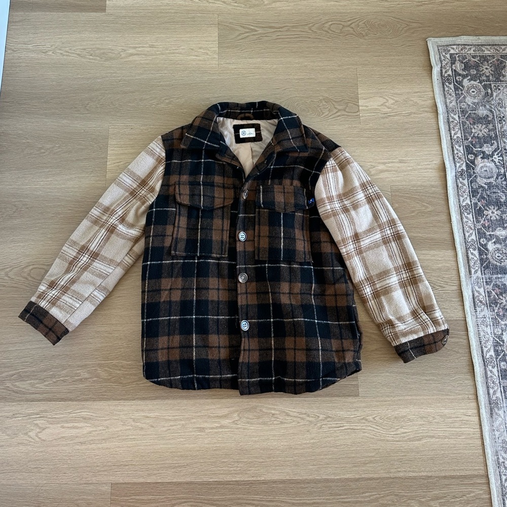 Hurley Two Toned Plaid Flannel Jacket